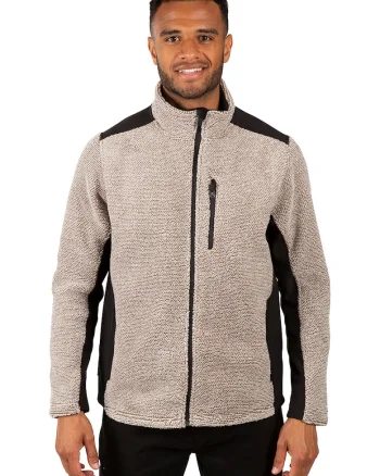 Bluza de trening din tricot, pentru trekking Faratino, Ecru/Maro nisip