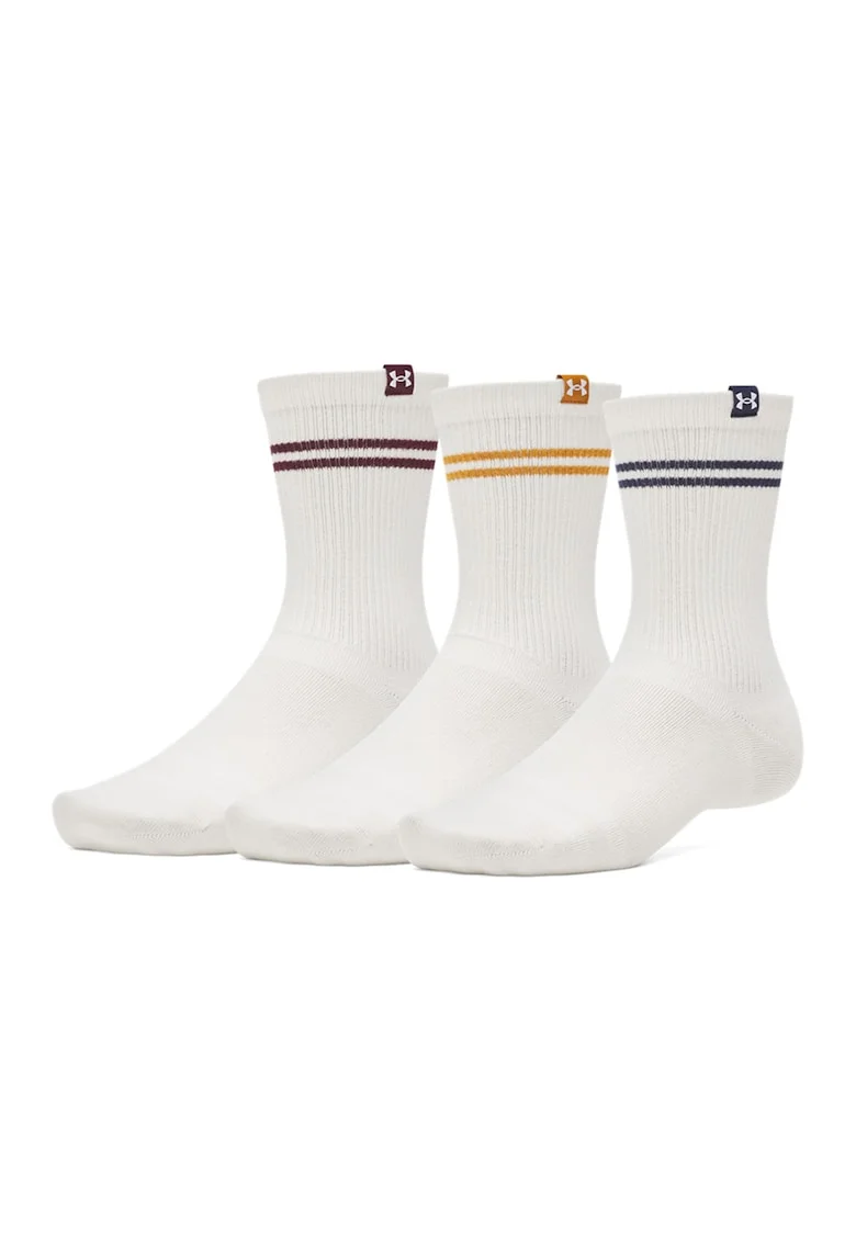 Set de sosete lungi pentru fitness - 3 perechi, Alb