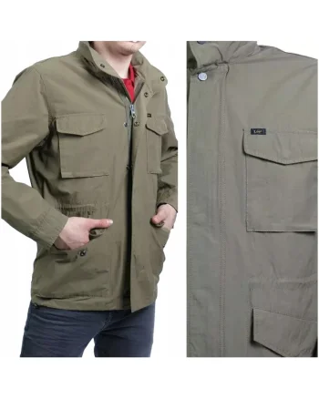 Jacheta De Tranzitie,  Field Jacket, Marime M, Verde, Croi Regular Fit, Inchidere Fermoar, Compozitie Material 50% Bumbac, 50% Poliester, Numar De Buzunare 4