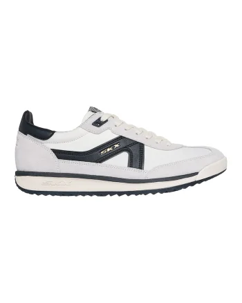 Pantofi sport cu insertii de piele intoarsa SKX 92 Spective, Alb/Gri carbune