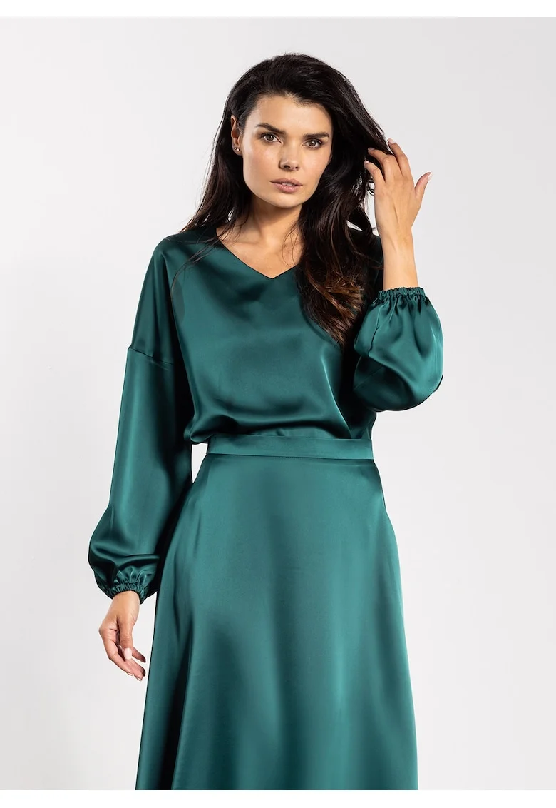 Bluza dama,  A740, verde sticla, poliester