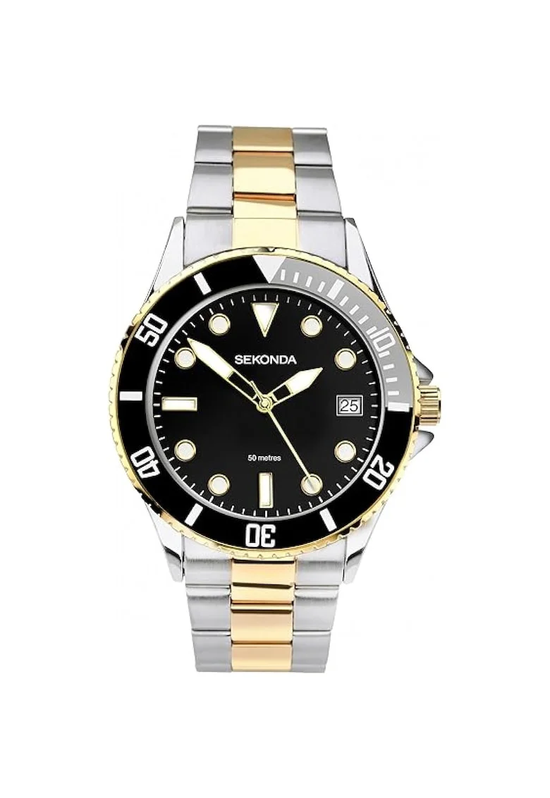 Ceas Barbati  Classic S-1673.00, quartz, 38mm, bratara inox, culoare negru