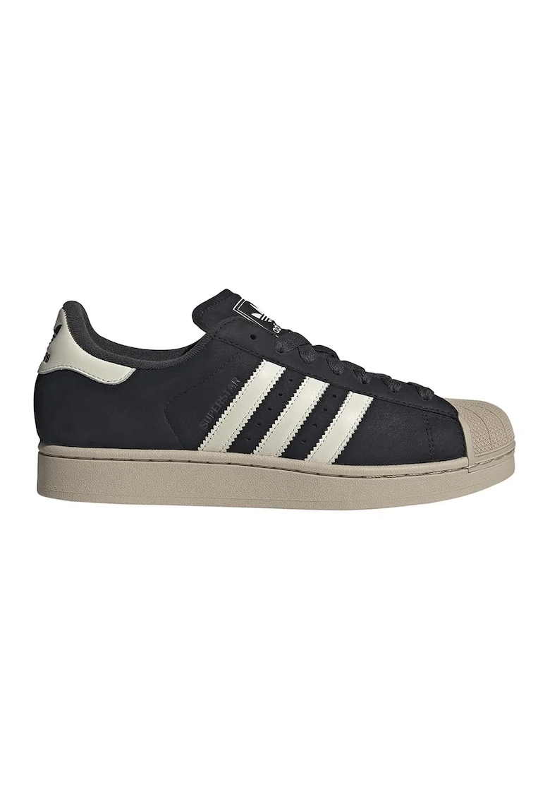 Tenisi Superstar II de piele intoarsa, Negru/Bej inchis