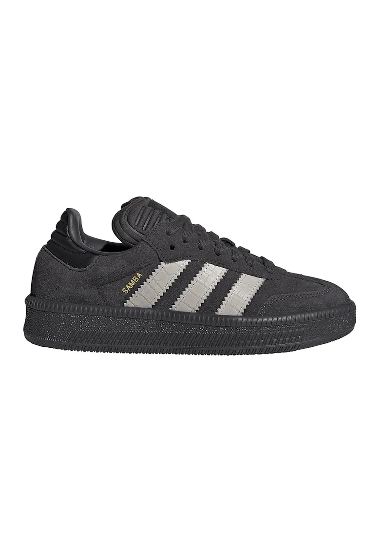 Pantofi sport Samba de piele intoarsa, Gri deschis/Negru stins