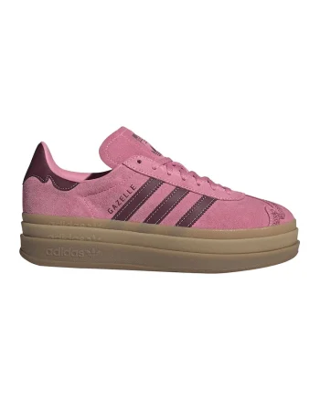 Pantofi sport Gazelle Bold de piele intoarsa, Roz pastel/Rosu inchis/Caramel