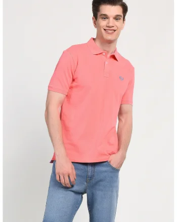 Tricou polo cu logo discret Lakes, Roz