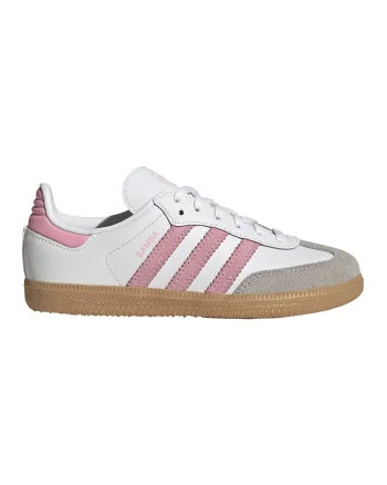 Pantofi sport Samba OG din piele cu garnituri din piele intoarsa, Gri deschis/Roz pastel/Alb murdar