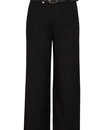 Pantaloni din material cu picior lat, Comfort Fit,  R-Hus, negru, Negru