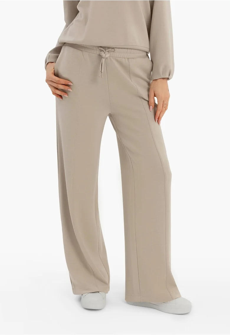 Pantaloni de trening femei cu picior lat,  N-Erla, bej, Bej