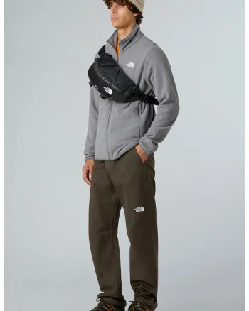 Hanorac din material fleece cu fermoar si buzunare pentru trekking Glacier, Gri