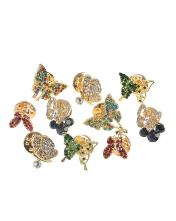 Set de brose martisor in forma de fluture - 10 piese