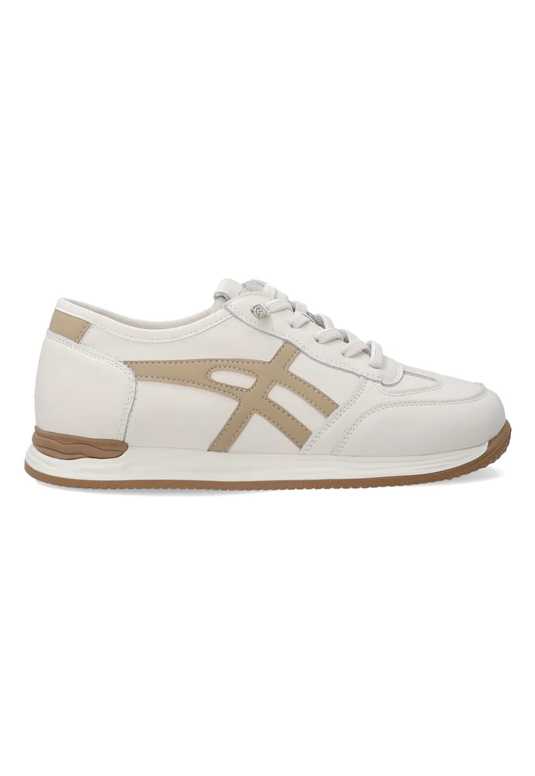 Pantofi sport din piele cu insertii contrastante