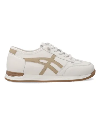 Pantofi sport din piele cu insertii contrastante