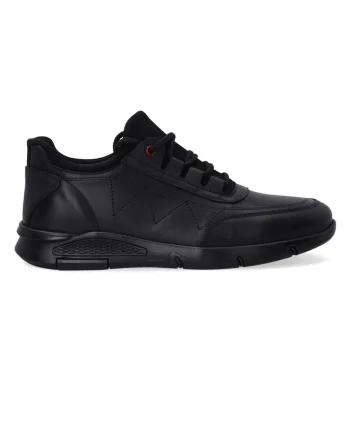 Pantofi sport din piele cu model uni