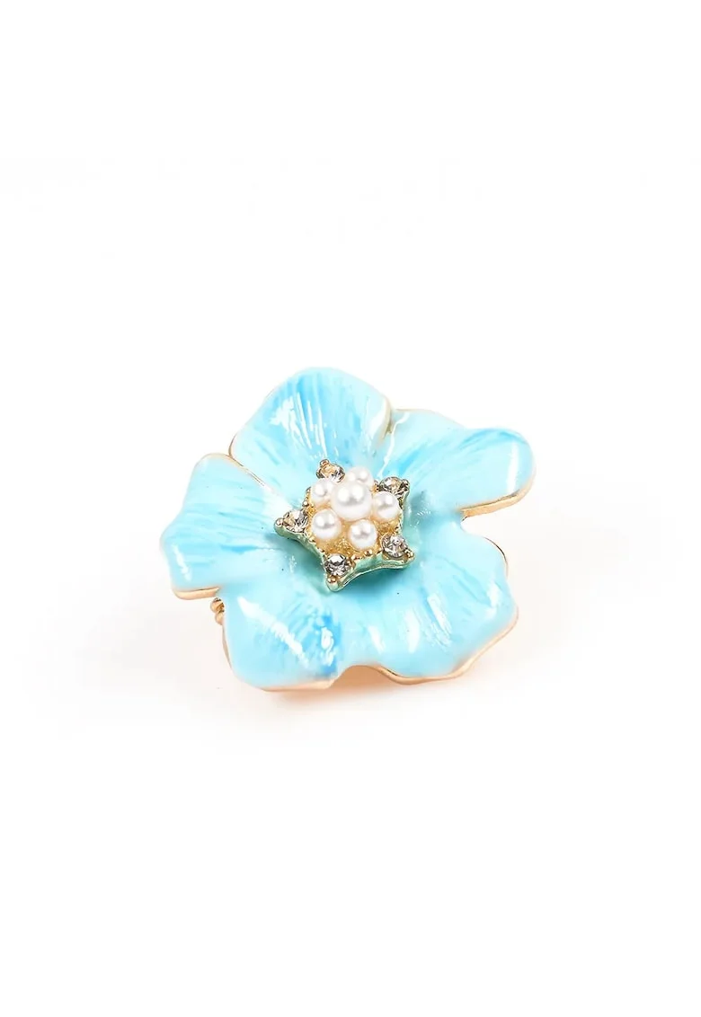 Brosa martisor floare bleu