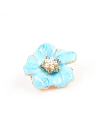 Brosa martisor floare bleu