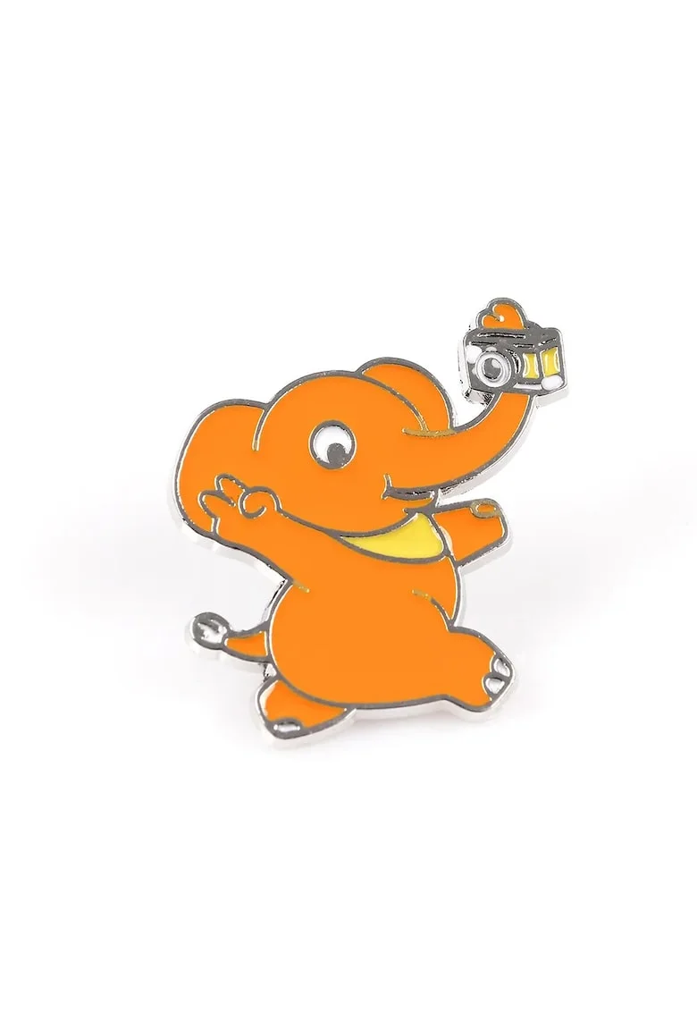 Brosa martisor elefant portocaliu
