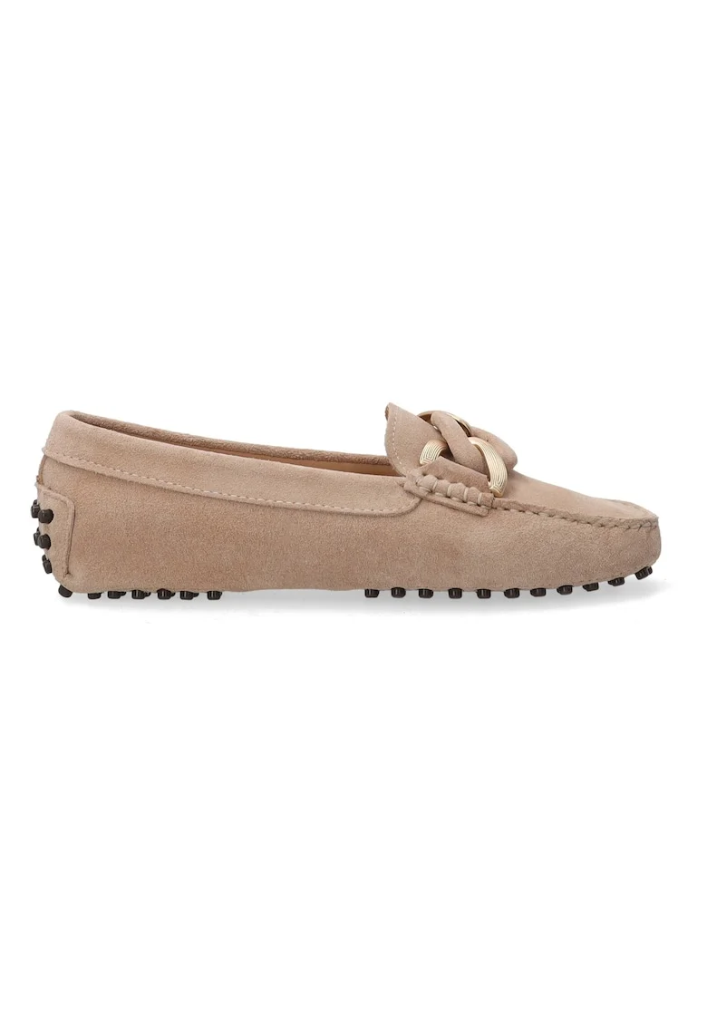 Pantofi loafer cu ornament metalic,