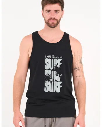 Top cu imprimeu text, Negru