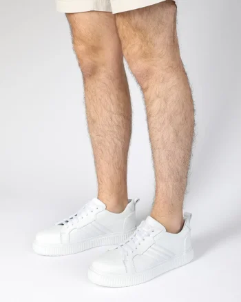 Tenisi din piele cu talpa groasa