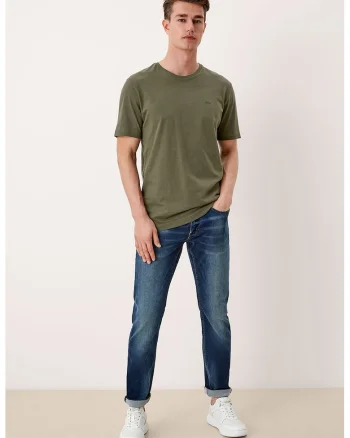 Tricou regular fit de bumbac, Verde sparanghel