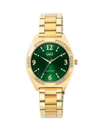 Ceas analog de dama,  Auriu/Verde