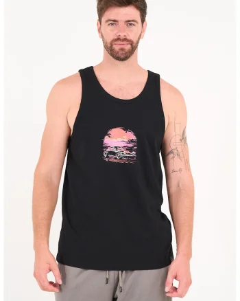 Top cu imprimeu grafic, Negru