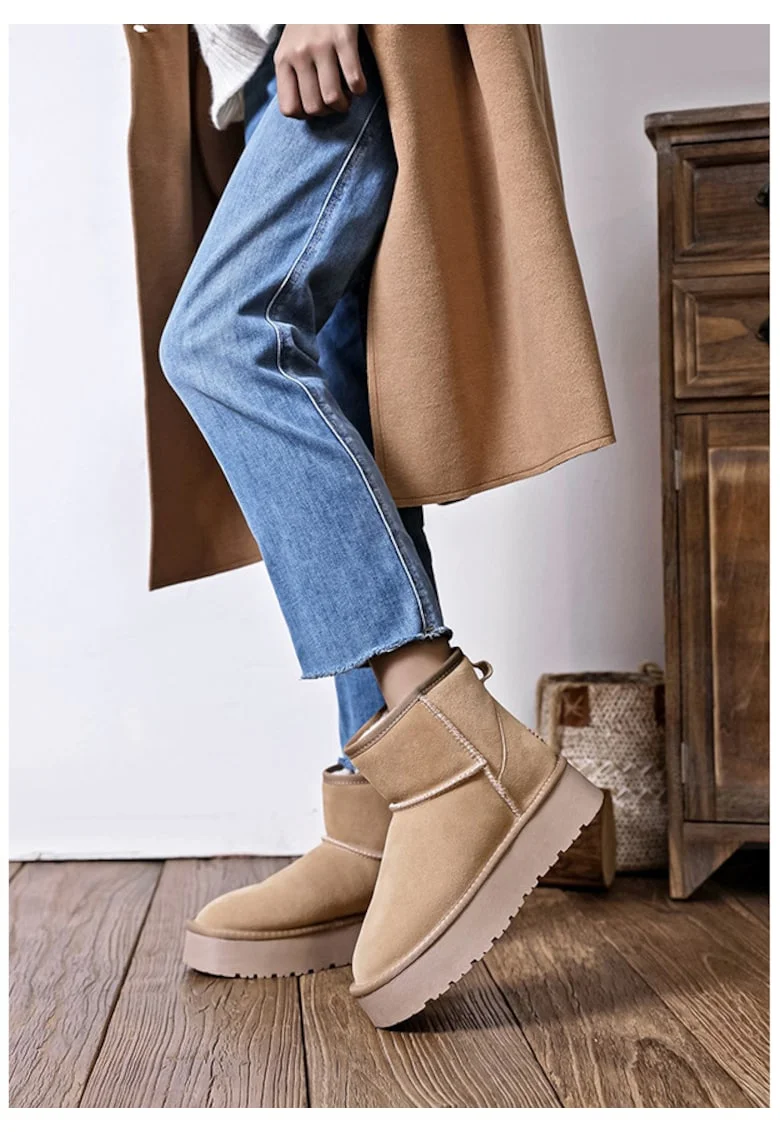 Ghete bej din piele naturala JB1925 117 37, Bej
