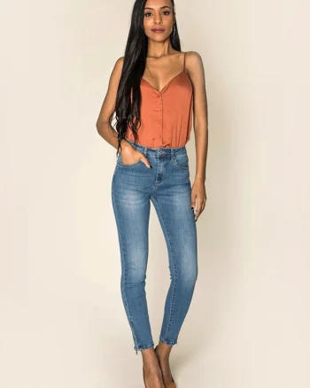 Blugi Dama Albastri Slim  P117-5 M10 18430, Albastru