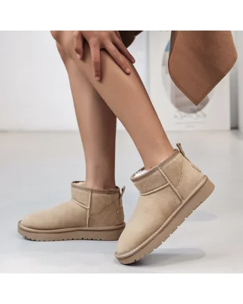 Ghete din piele naturala B-JB1966 111, Bej 8738, Bej