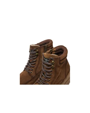 Bocanci de drumetie barbati  PMS50250, Piele naturala, Maro, Maro