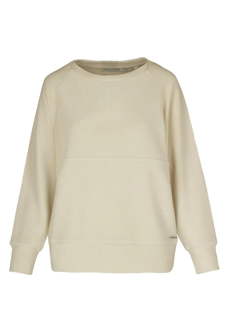 Hanorac pentru femei,  B-Mink, crem, XL, dungi, material cu textura canelata