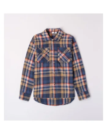 Camasa cu model carouri pentru baiat,  4.7683, Multicolor, Portocaliu/Bej/Multicolor/Albastru
