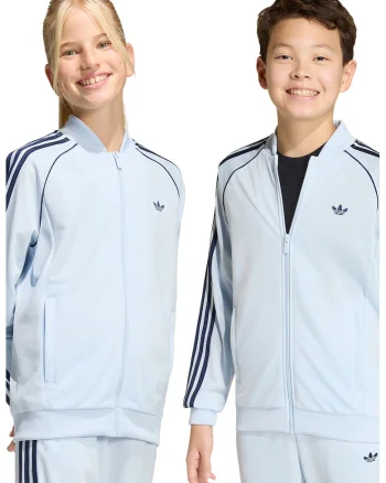 Bluza de trening cu fermoar si guler baseball, Negru/Albastru pal
