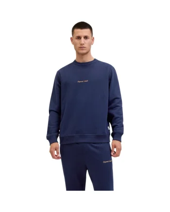 Bluza JACK &JONES Norrebro Emb Sweat Crew 48664, Albastru
