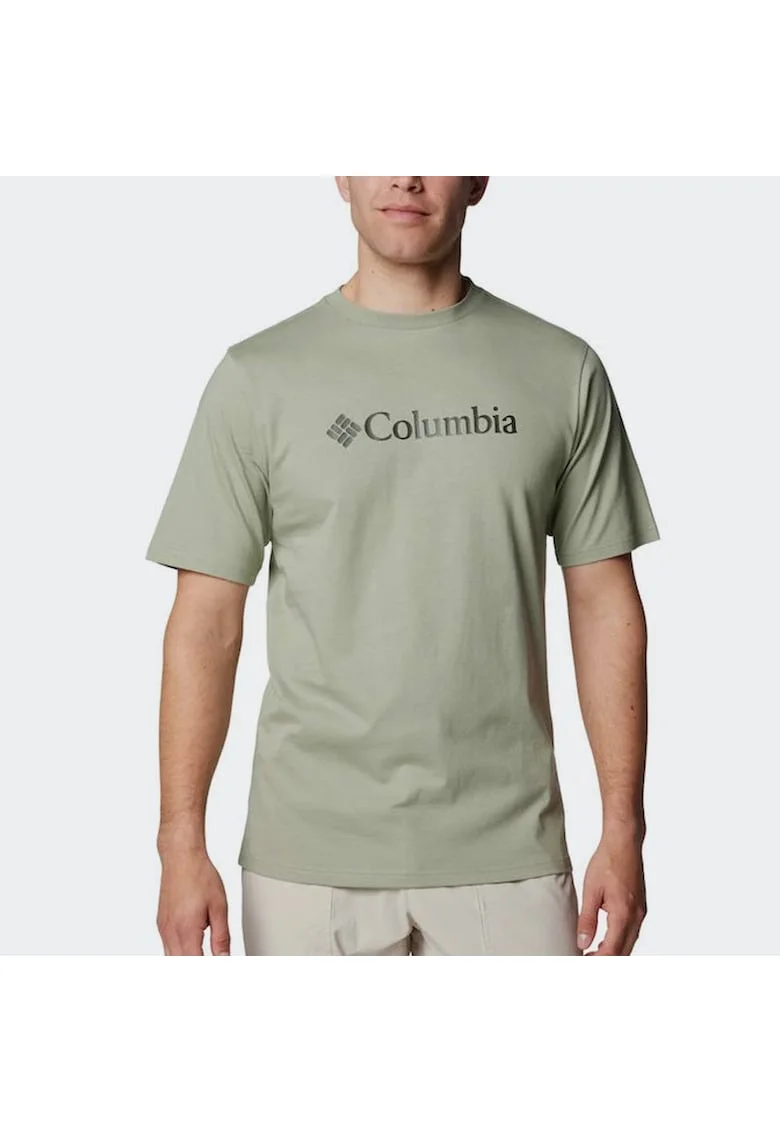 Tricou sport barbati,  CSC Basic Logo, croiala confortabila, culoare Safari, 100% bumbac