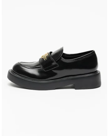 Pantofi loafer din piele lacuita City, Negru