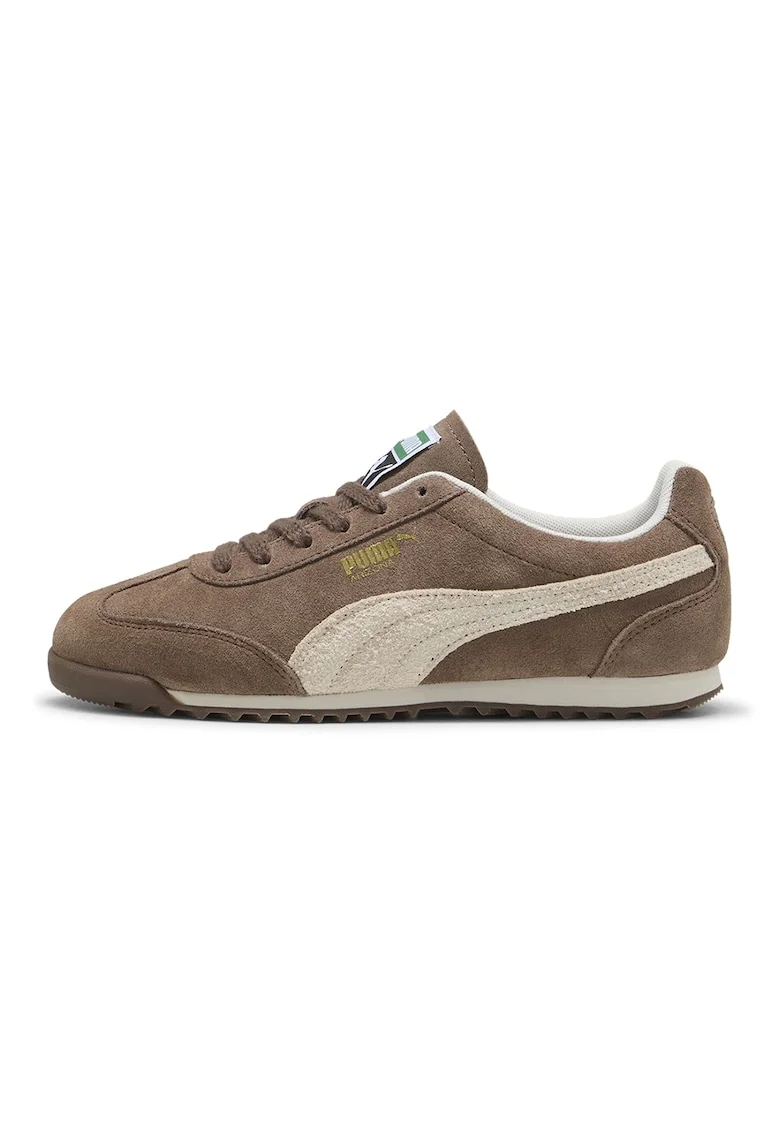 Pantofi sport Arizona SD de piele intoarsa, Maro inchis/Bej
