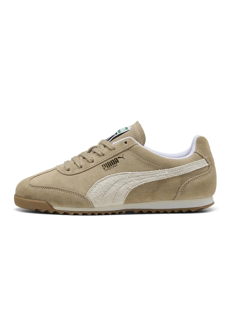 Pantofi sport Arizona SD de piele intoarsa, Alb fildes/Maro camel