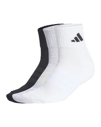 Set de sosete scurte unisex cu detaliu logo - 3 perechi, Negru/Alb optic/Gri deschis melange