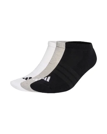 Set de sosete unisex pana la glezna, cu amortizare Essentials - 3 perechi, Alb/Negru/Gri deschis