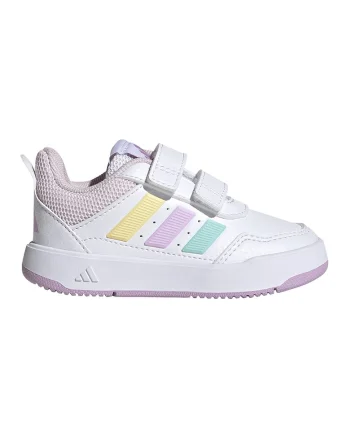 Pantofi sport Tensaur Sport 3.0 de piele ecologica cu velcro, Alb optic/Roz