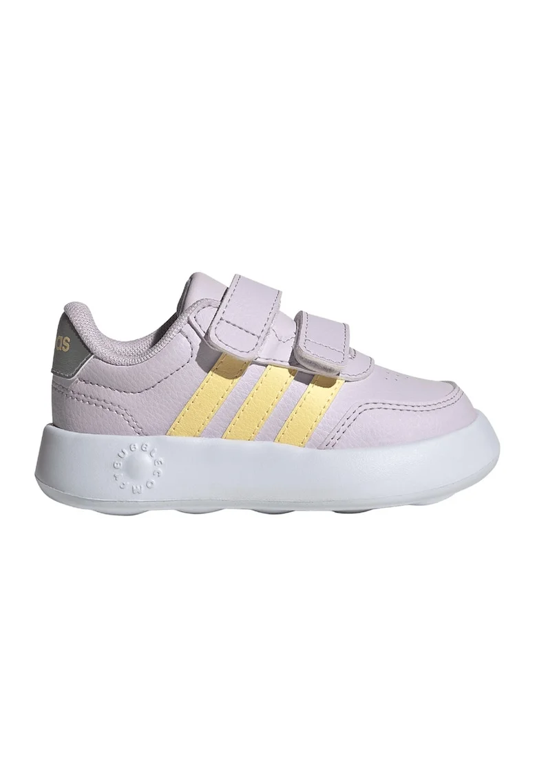 Tenisi Break Net 3.0 din piele ecologica cu velcro, Galben/Roz pal