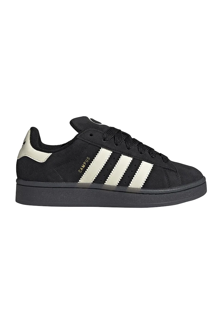 Pantofi sport din piele intoarsa Campus 00s, Alb fildes/Negru