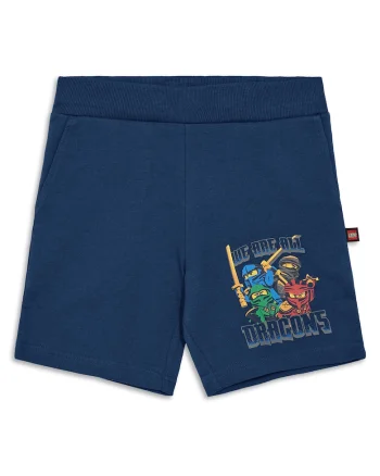 Pantaloni scurti sport baieti  12011466, Bumbac organic, Bleumarin, Bleumarin