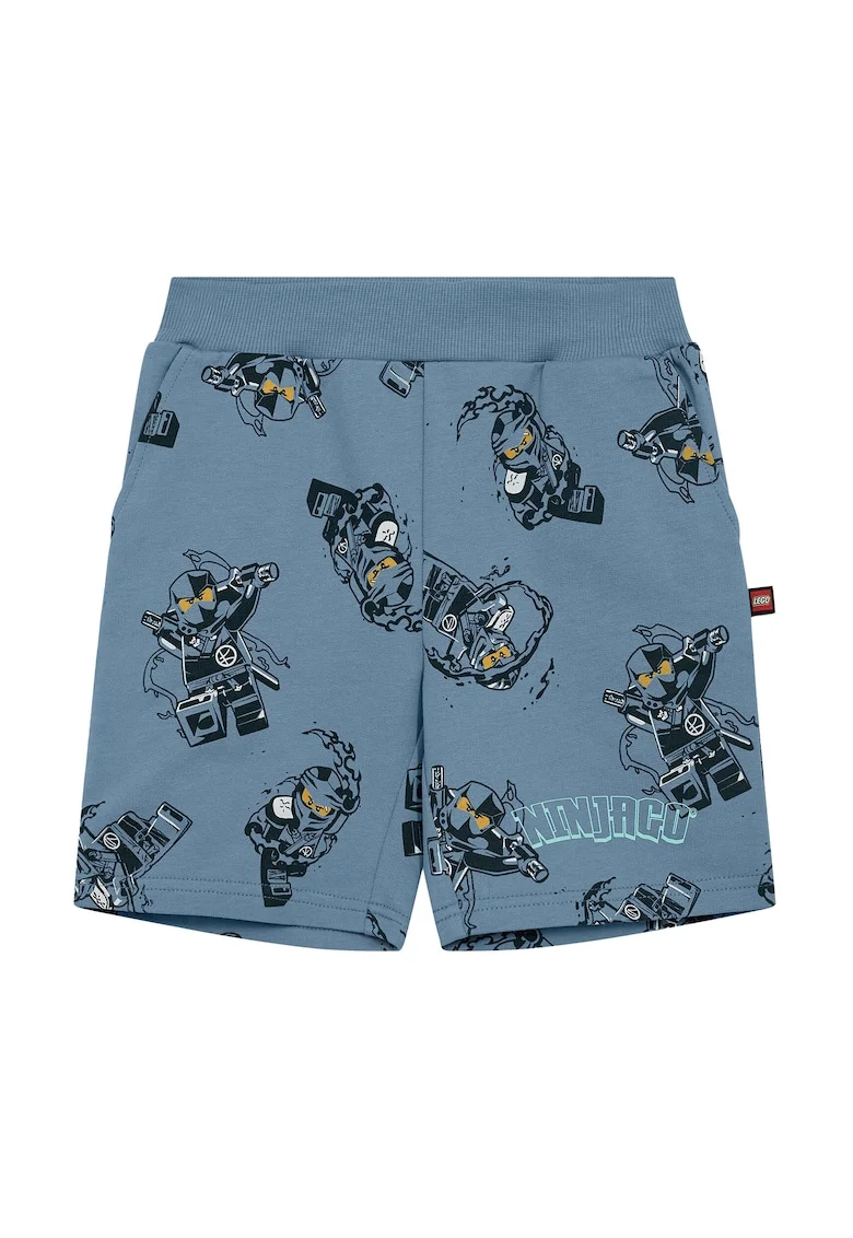 Pantaloni scurti sport baieti  12011469, Bumbac organic, Albastru, Albastru