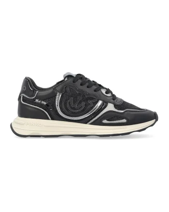 Pantofi sport din piele intoarsa si plasa Zoe, Negru/Crem