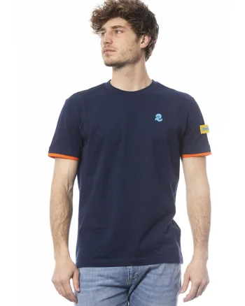 Tricou de bumbac cu detalii contrastante