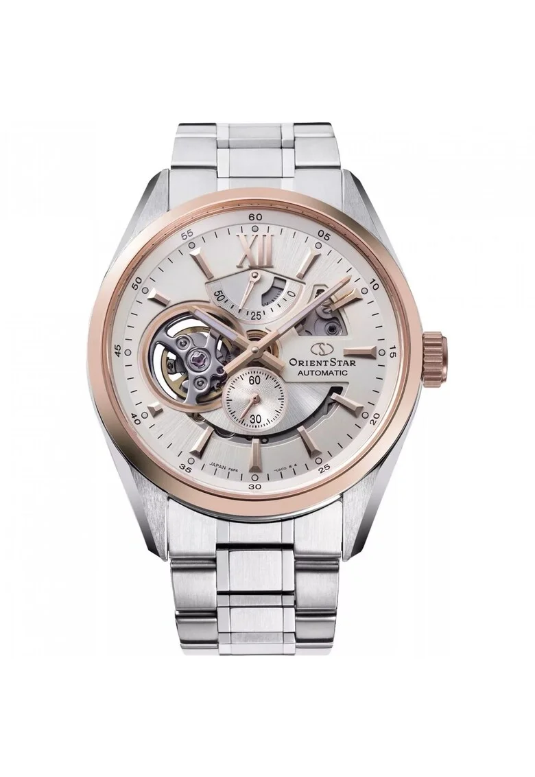 Ceas Barbati,  Contemporary, inox, piele naturala, 43mm
