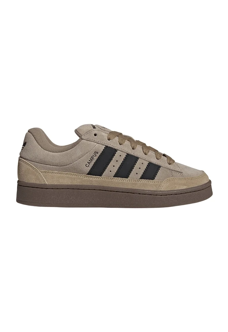 Pantofi sport Campus de piele intoarsa, Negru/Maro taupe